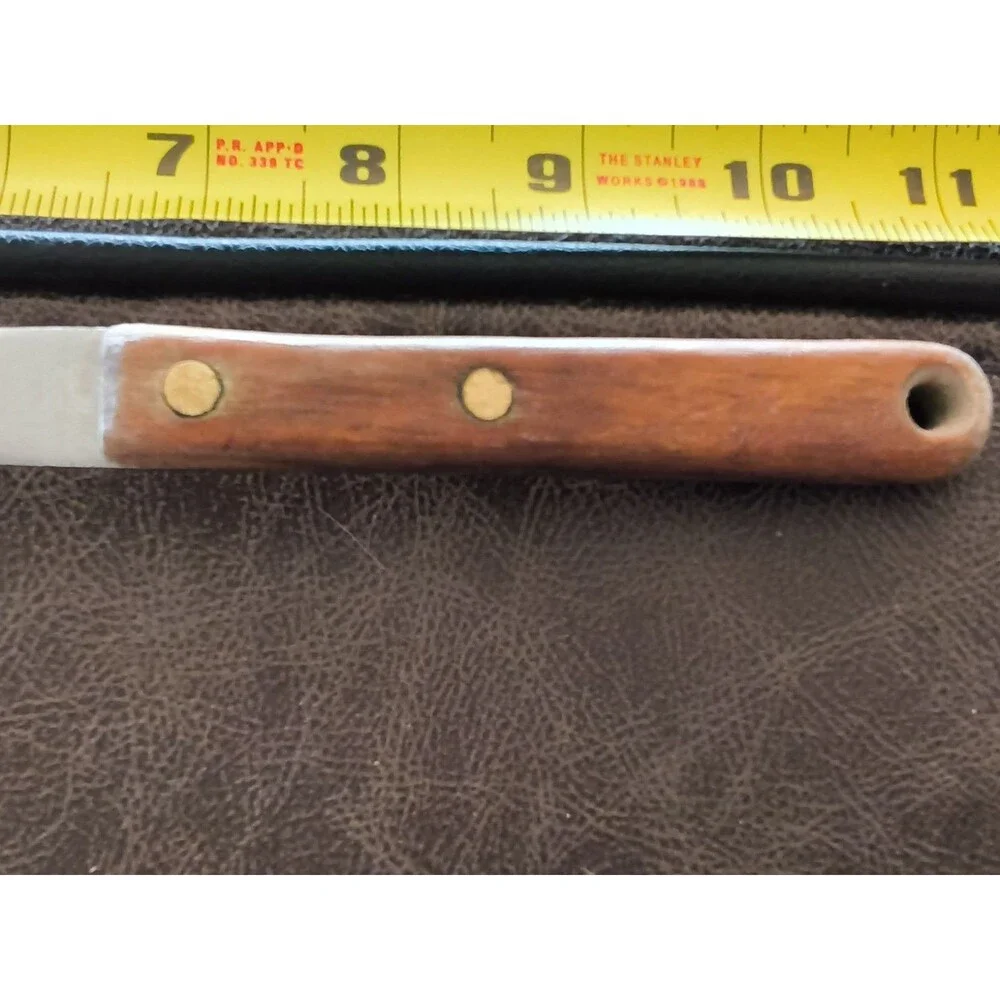 Vintage Household Japan Stainless Steel Serving Spoon Wood Handle